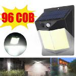 Solar Powered COB 96LED vízálló mozgásérzékelős kültéri fali lámpa- Extra nagy fényerő