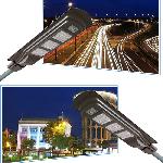 LED térvilágítás, napelemes, fény-és mozgásérzékelős utcai világítás (60W - hideg fehér)