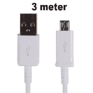 MICRO USB Cable 3 Méter fehér REF:11786