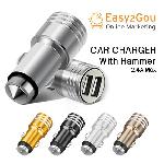 Car Charger With Hammer 2.4A max Universal 2 USB