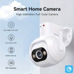 5MP IP vezeték nélküli WIFI PTZ kamera 10X zoom hangérzékelő riasztás, falra szerelhető szerelvénnyel