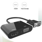 VGA - HDMI+VGA átalakító audio kimenettel