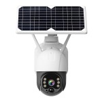 Intelligens Napelemes biztonsági kamera 4G 1080p újratölthető akkumulátoros kamera éjszakai látással, kétirányú PTZ