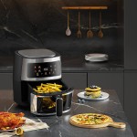 Air Fryer forró levegős sütő 8L - extra nagy, 2400W - KIMIYO CH23-371