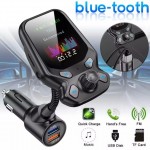 QC3 Bluetooth Fm transmitter, autós adapter, Mp3 lejátszó Tf kártya támogatással, gyorstöltővel
