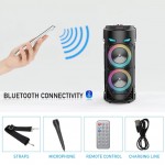 Hordozható RGB LED-es Bluetooth Hangfal ZQS-4239