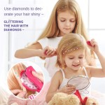 Gyémántos hajdíszítő szett - játék hajvasaló strasszkövekkel kislányoknak